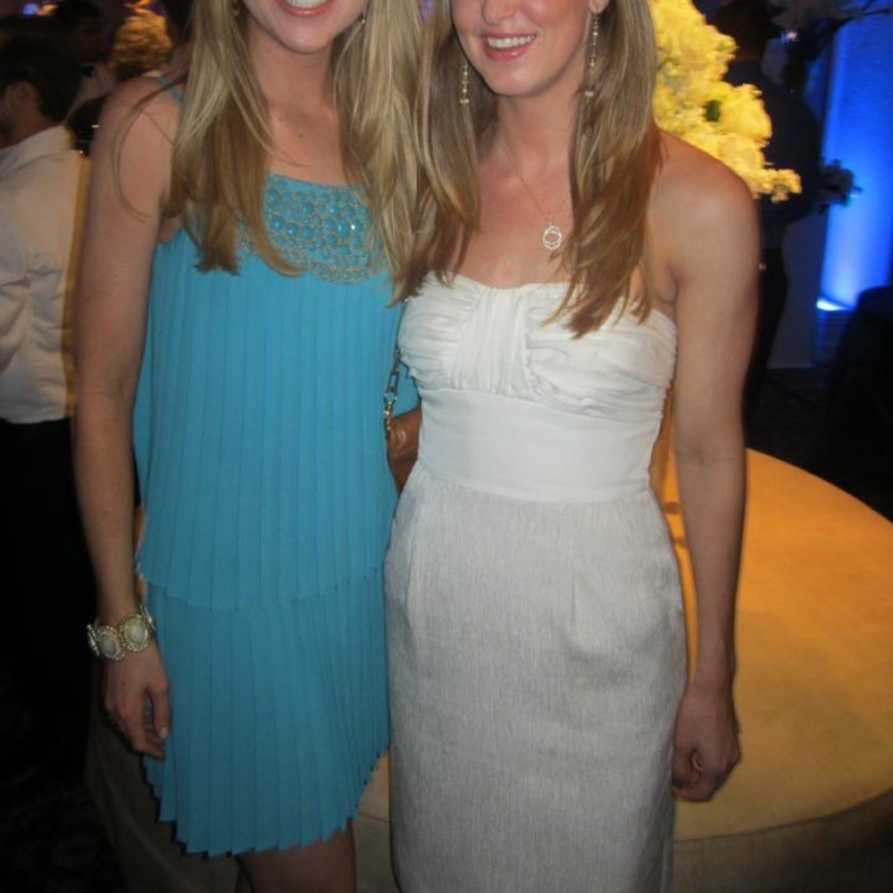 Strapless white dress